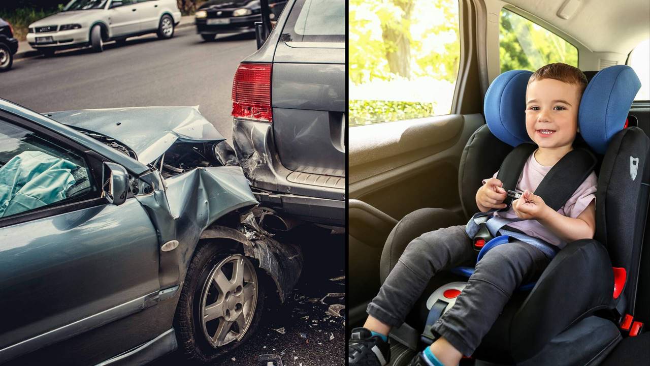 cadeirinha salva vidas num acidente de carro